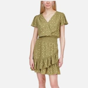 MICHAEL Michael Kors Green Ruffled Tiered Sundress